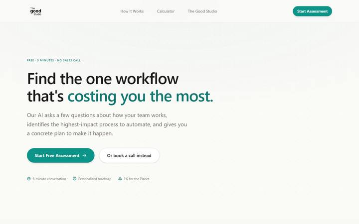 audit.thegoodstudio.io, the free AI audit